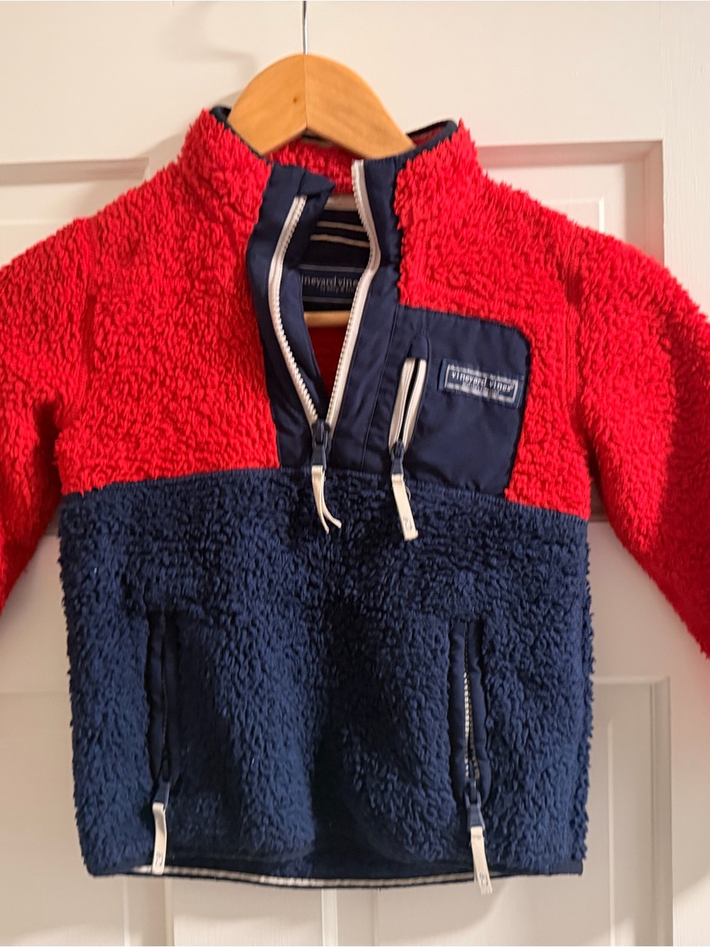 Kids Vineyard Vines Martha’s Vineyard 4T fleece Sherpa jacket quarter zip